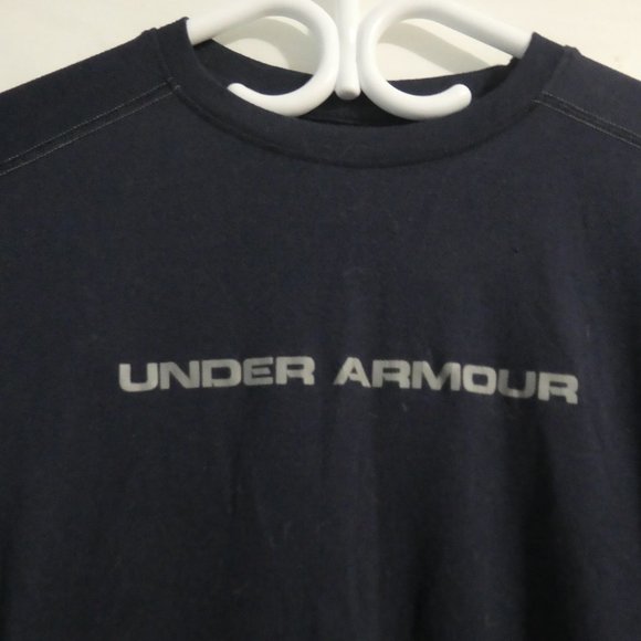 UNDER ARMOUR | medium | Navy Tee / T-Shirt | Fitted Heat Gear | GUC - Picture 6 of 13